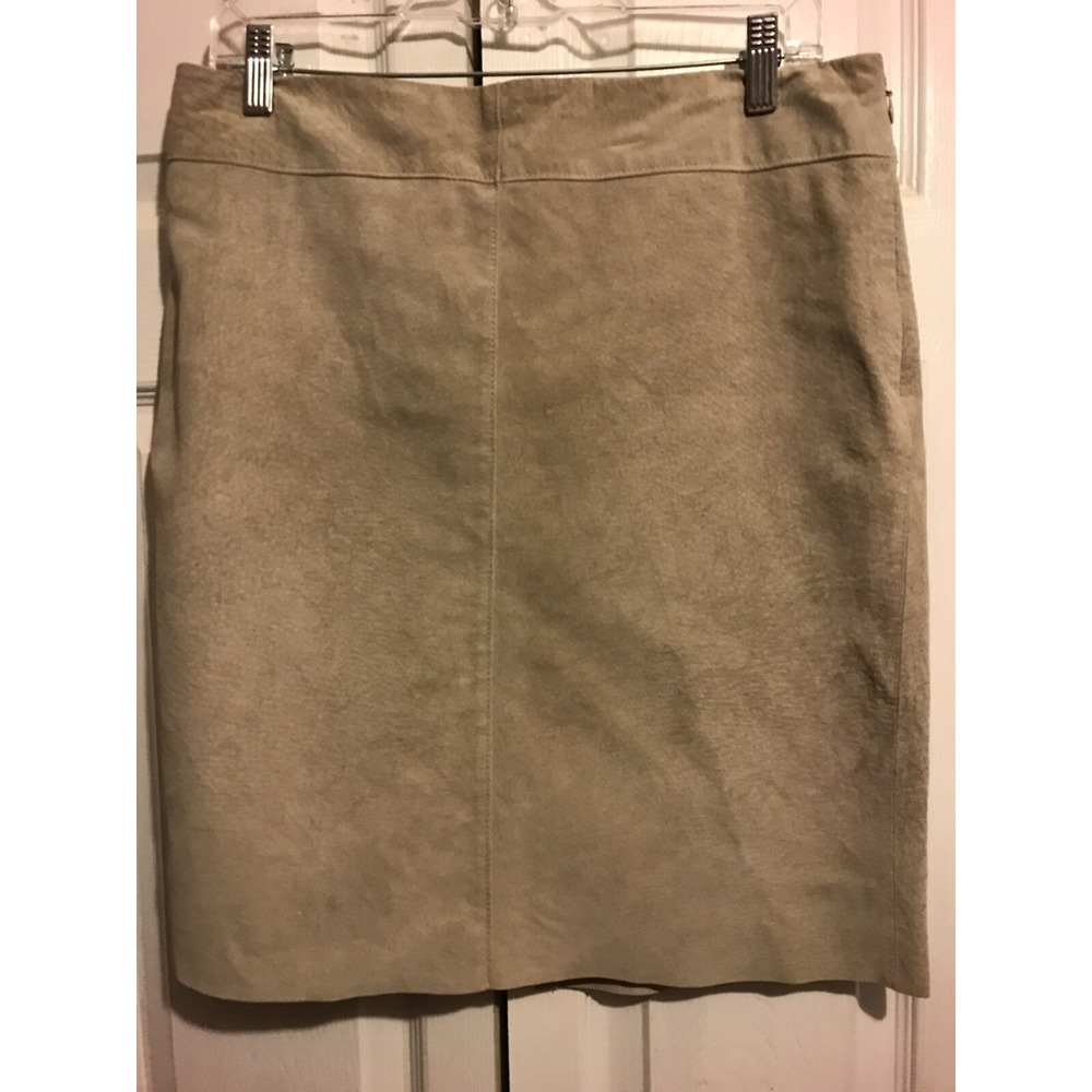 Express Beige Suede Mini Skirt